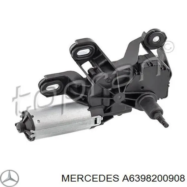 A6398200908 Mercedes Motor de limpador pára-brisas de vidro traseiro