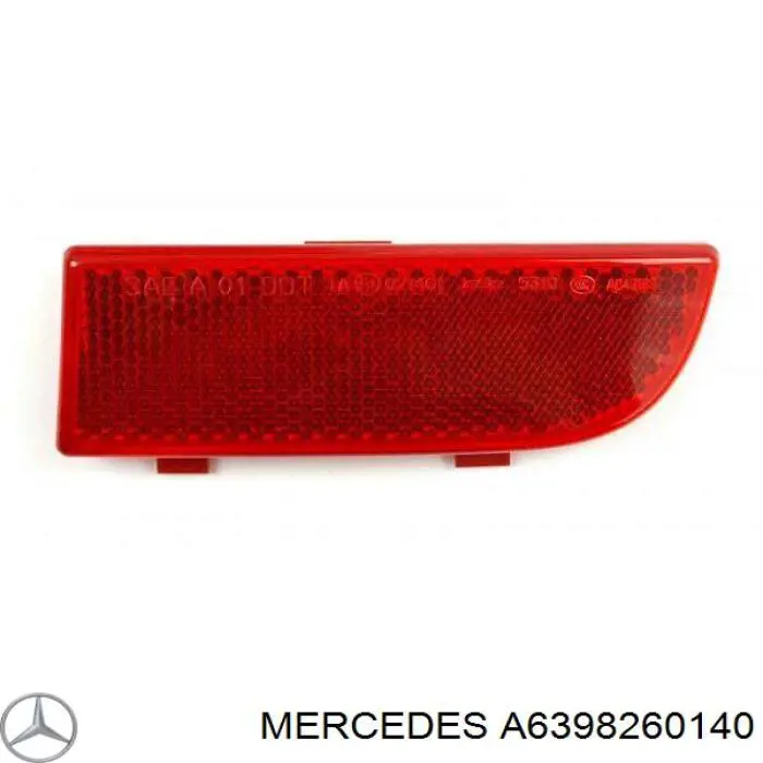 Compre 639826014064 Mercedes Retrorrefletor (refletor) do pára-choque traseiro direito