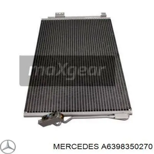 A6398350270 Mercedes Radiador de aparelho de ar condicionado