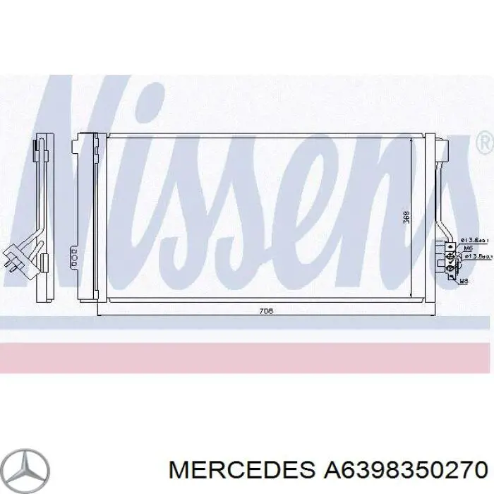 Radiador de aparelho de ar condicionado Mercedes A6398350270 preço, a partir de 115,77 USD