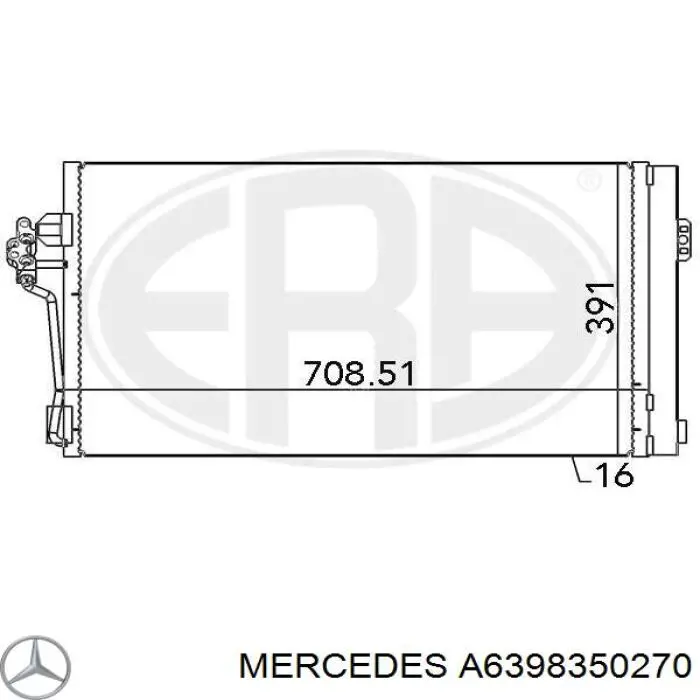 Compre A6398350270 Mercedes Radiador de aparelho de ar condicionado