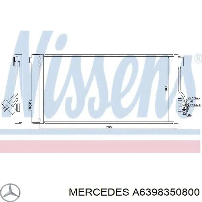 Radiador de aparelho de ar condicionado Mercedes A6398350800 preço, a partir de 125,99 USD