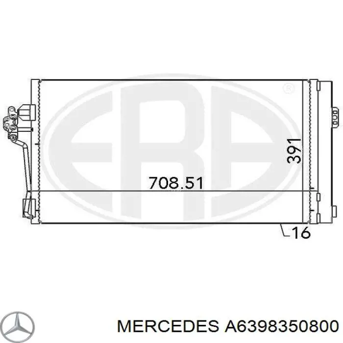 Compre A6398350800 Mercedes Radiador de aparelho de ar condicionado