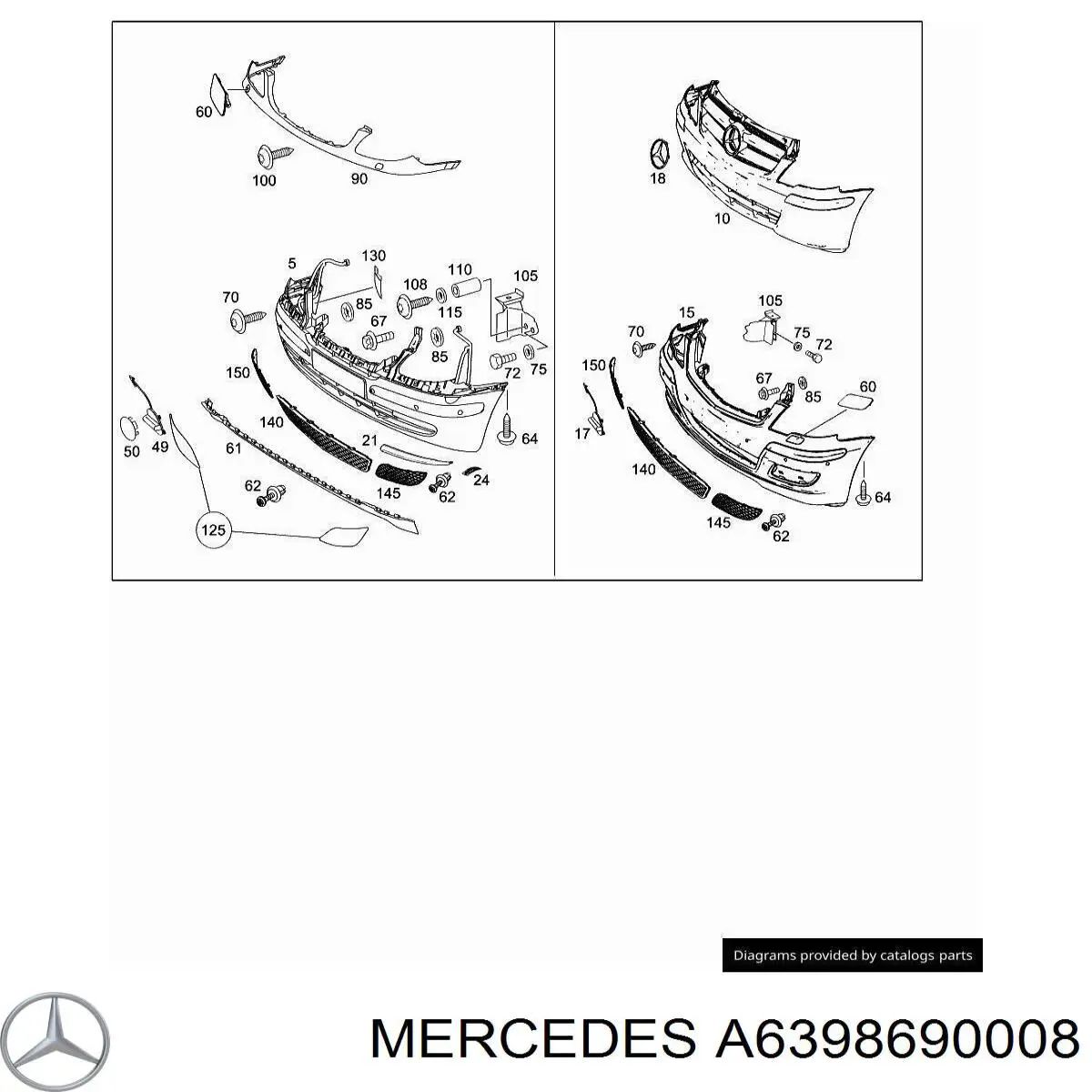 Compre 63986900089999 Mercedes Placa sobreposta do injetor de fluido para lavador da luz dianteira