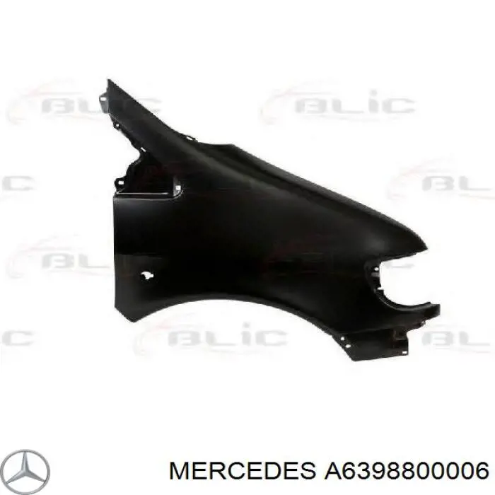 Pára-lama dianteiro esquerdo A6398800006 Mercedes