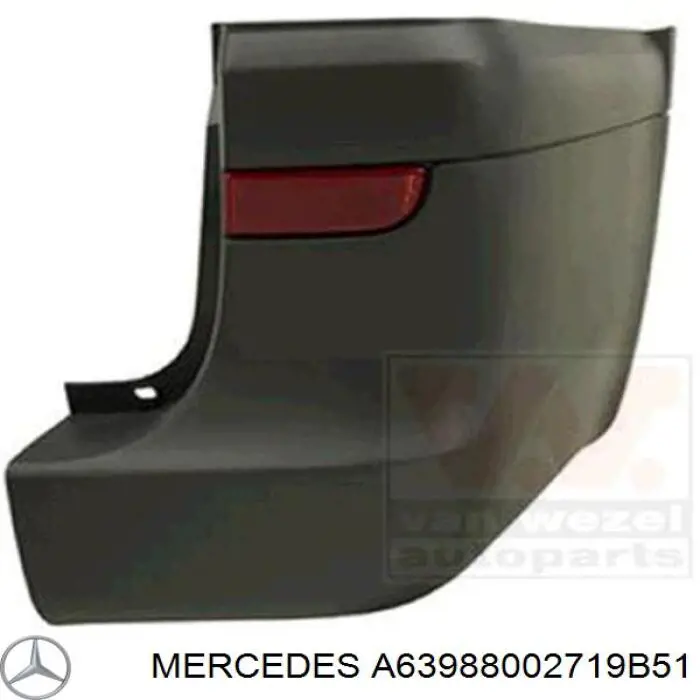 A63988002719B51 Mercedes Pára-choque traseiro