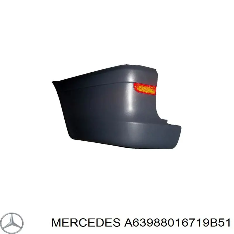 Pára-choque traseiro, parte esquerda Mercedes A63988016717G99 preço, a partir de 95,13 USD