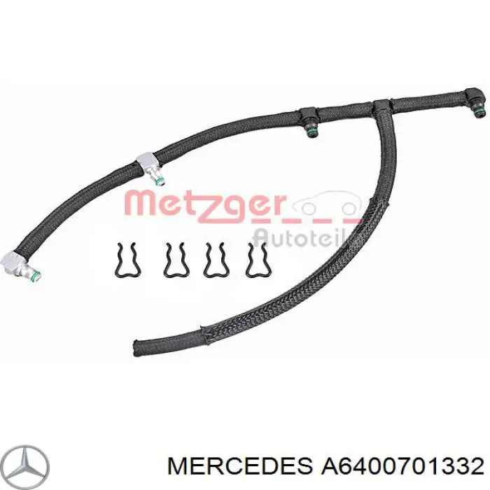 A6400701332 Mercedes Tubo de combustível, inverso desde os injetores