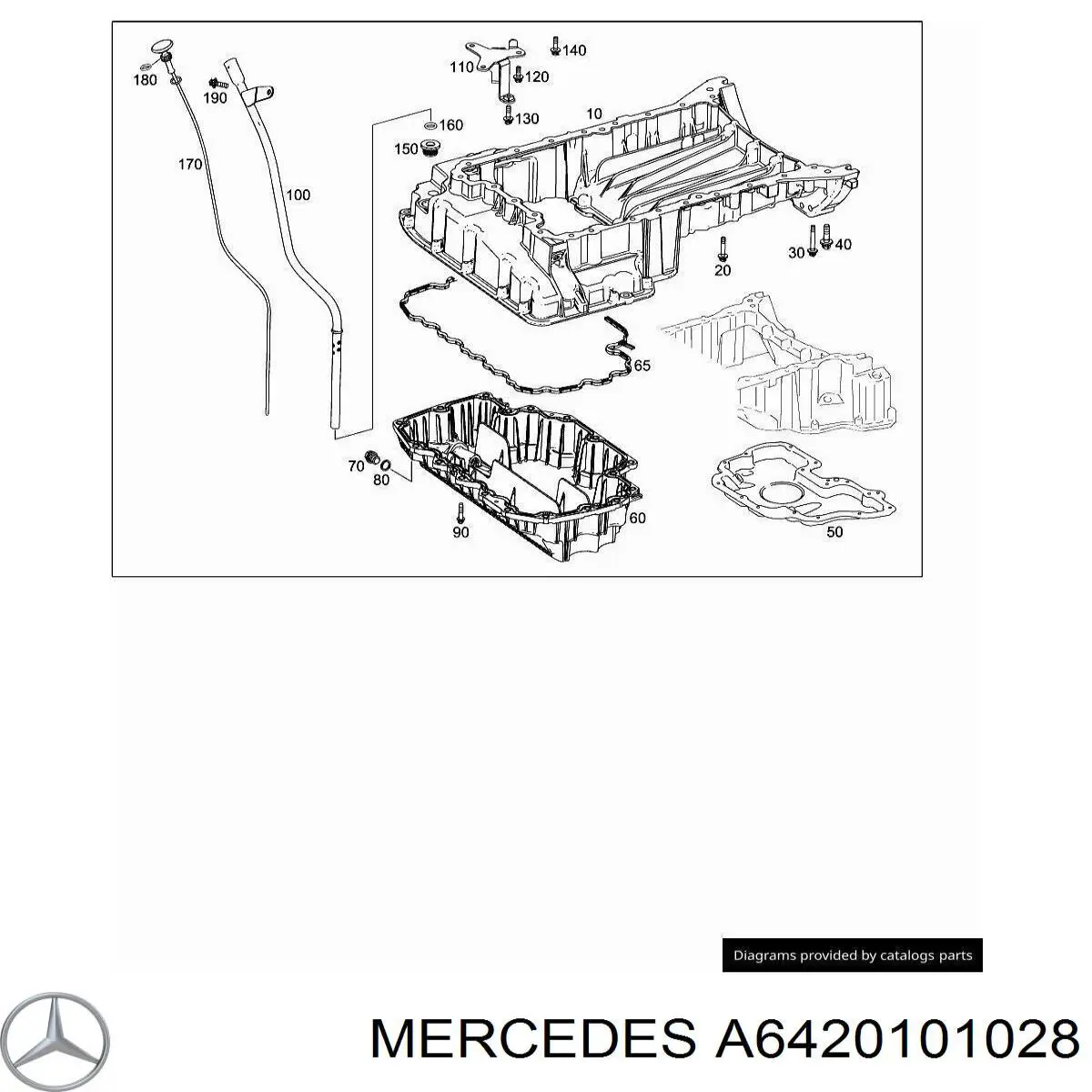 A6420101028 Mercedes Panela de óleo de cárter do motor