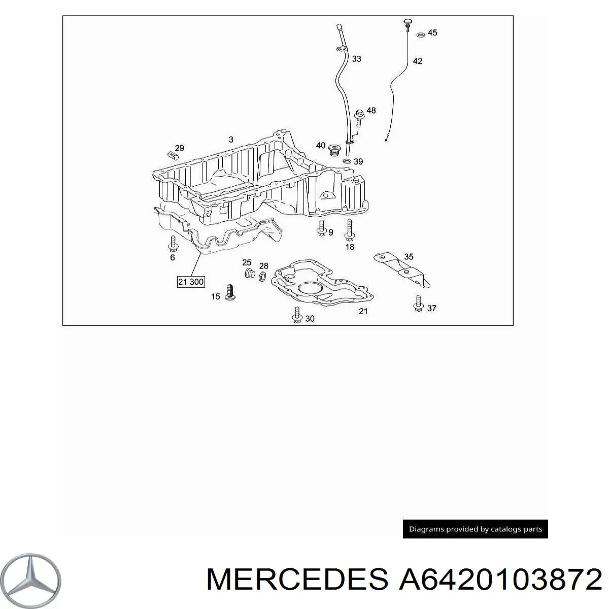 A6420103872 Mercedes Sonda (indicador) do nível de óleo no motor