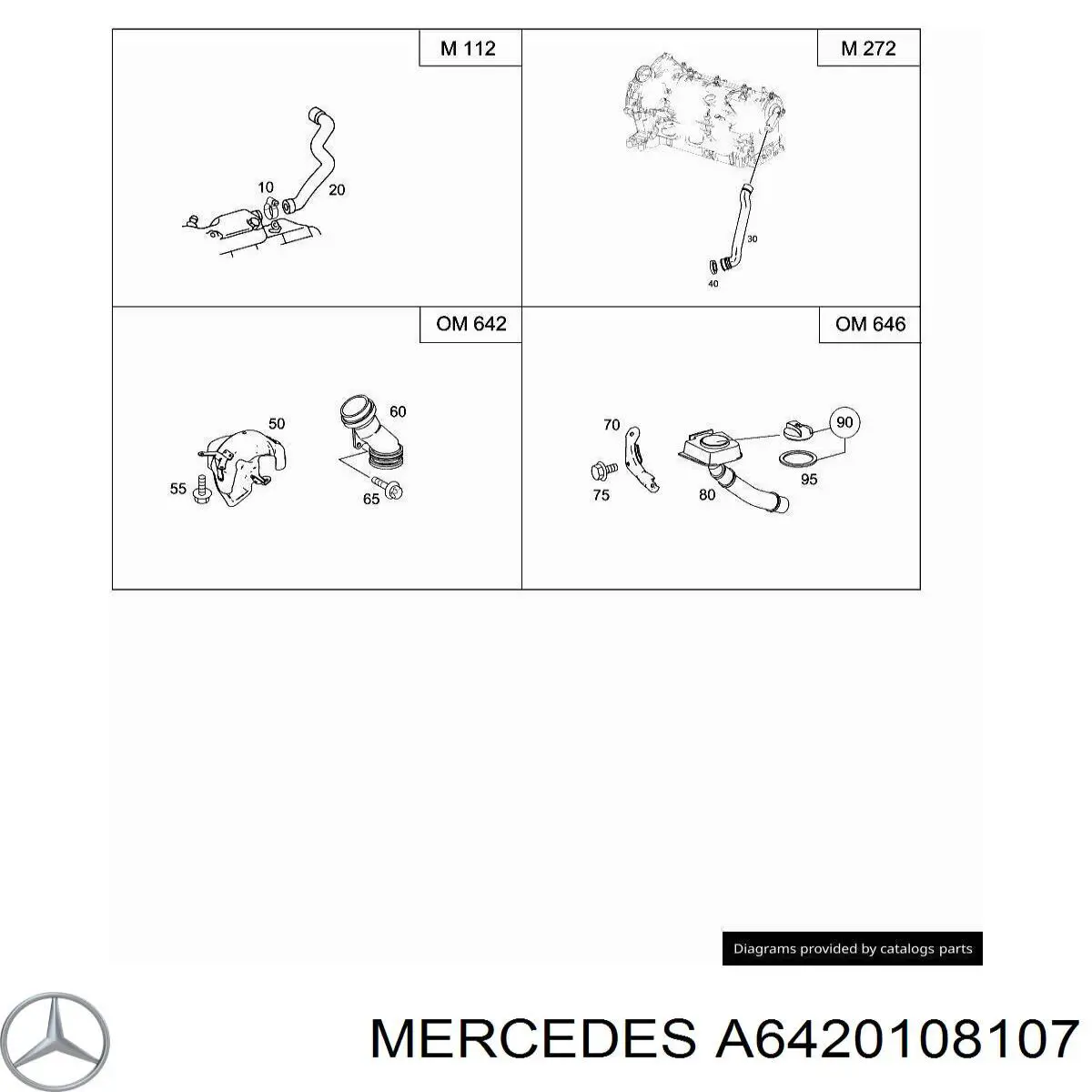 A6420108107 Mercedes Gargalo de enchimento de óleo
