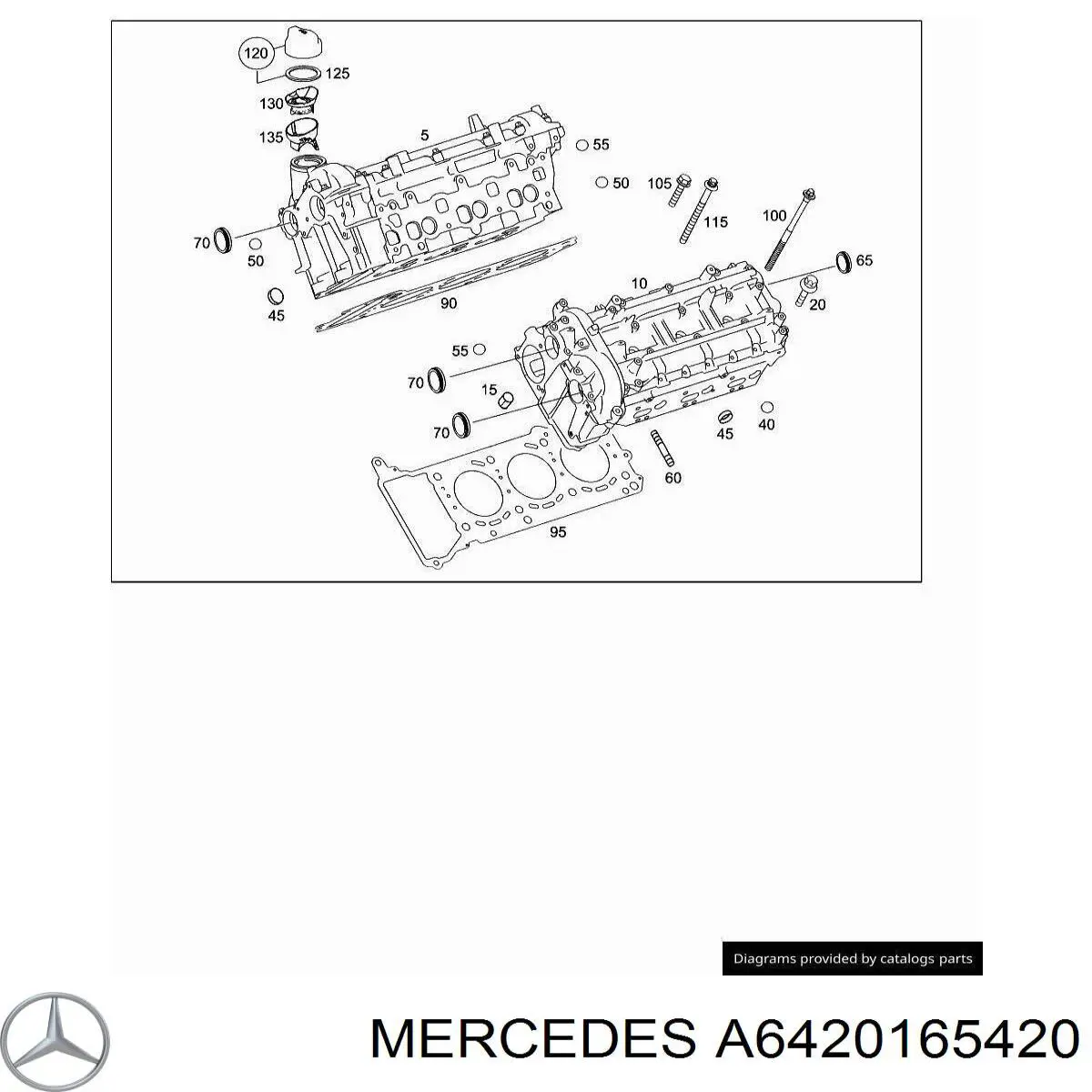 Vedante esquerdo de cabeça de motor (CBC) Mercedes A6420165420 preço, a partir de 79,00 USD