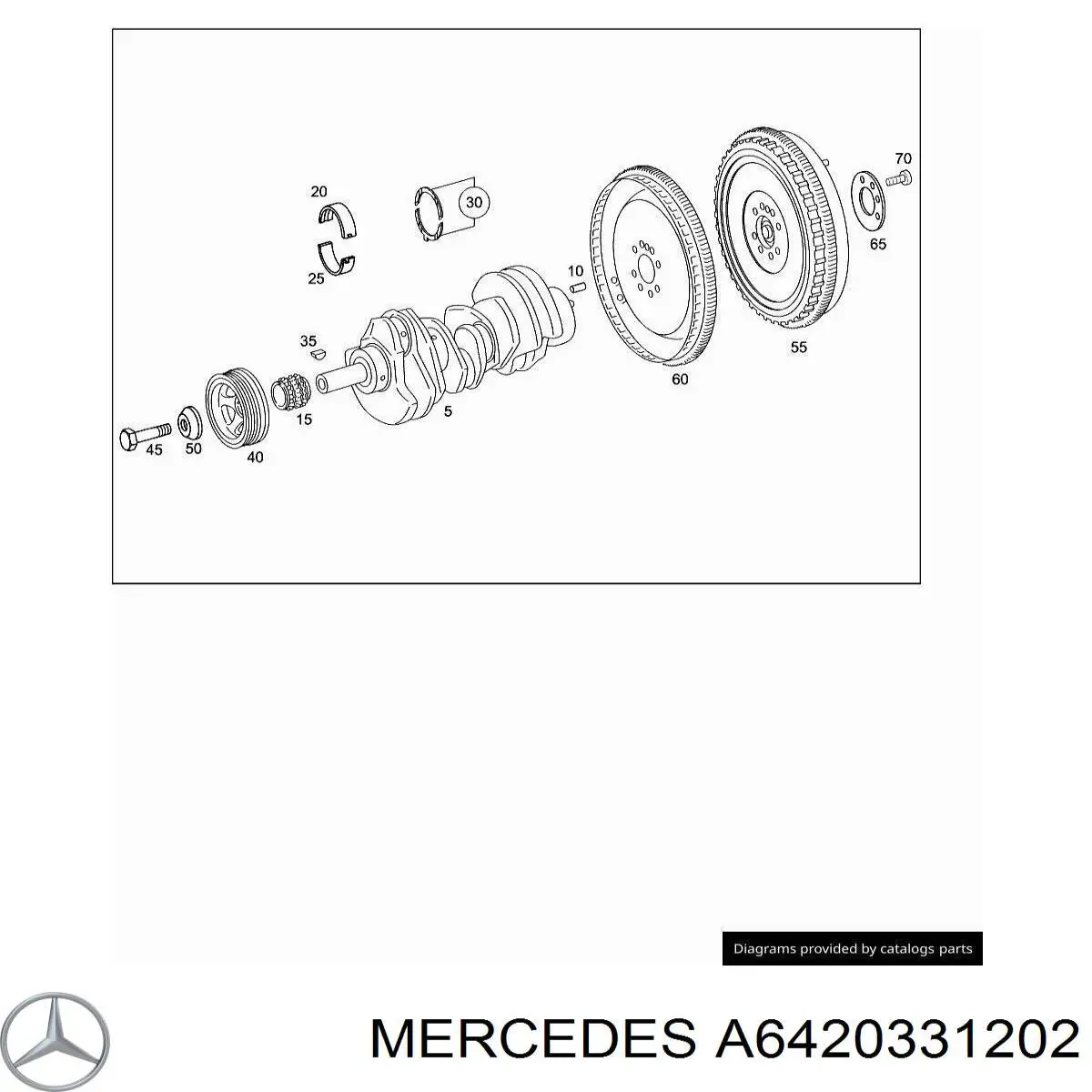 Compre A642033080254 Mercedes Folhas inseridas principais de cambota, kit, padrão (STD)