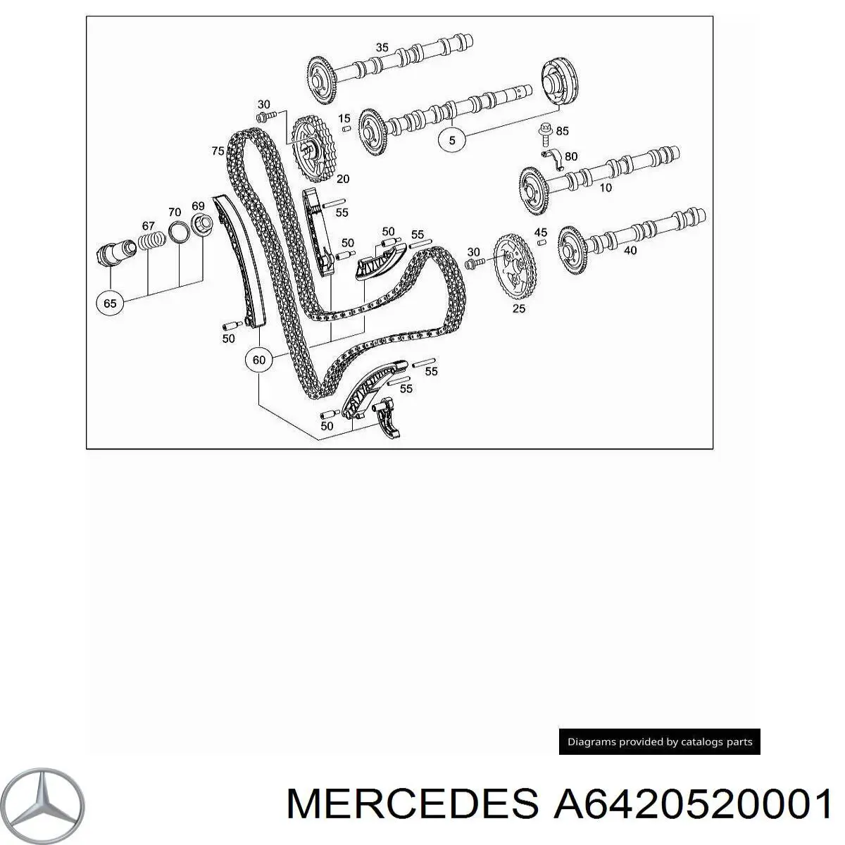 Engrenagem de cadeia de roda dentada da árvore distribuidora esquerda de escape de motor Mercedes A6420520001 preço, a partir de 92,03 USD