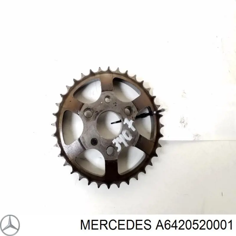 A6420520001 Mercedes Engrenagem de cadeia de roda dentada da árvore distribuidora esquerda de escape de motor