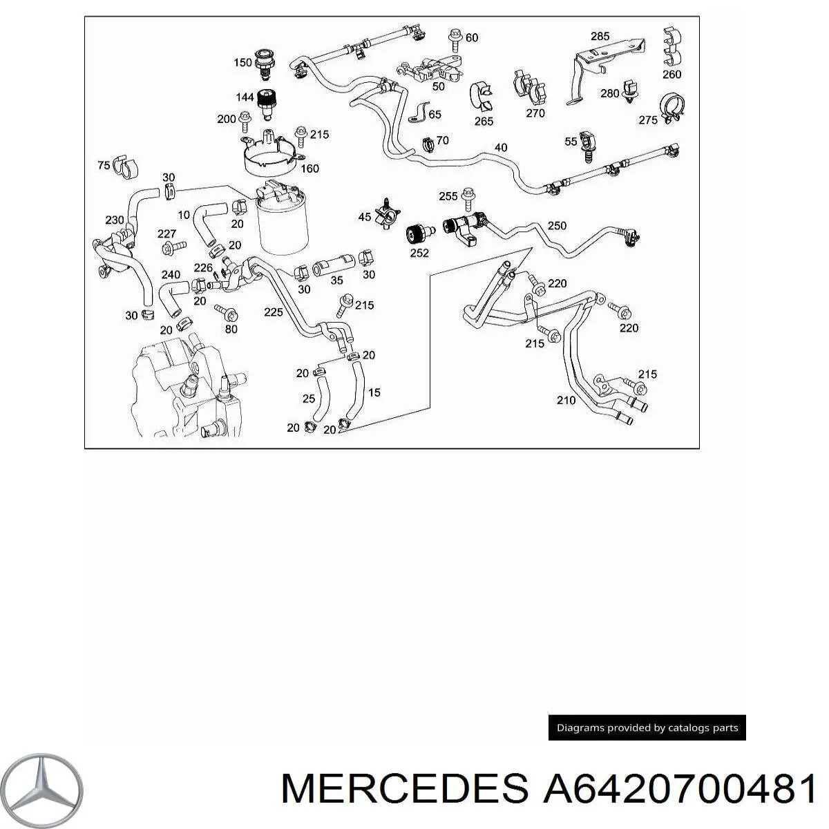 A6420700481 Mercedes Injetor de injeção de combustível
