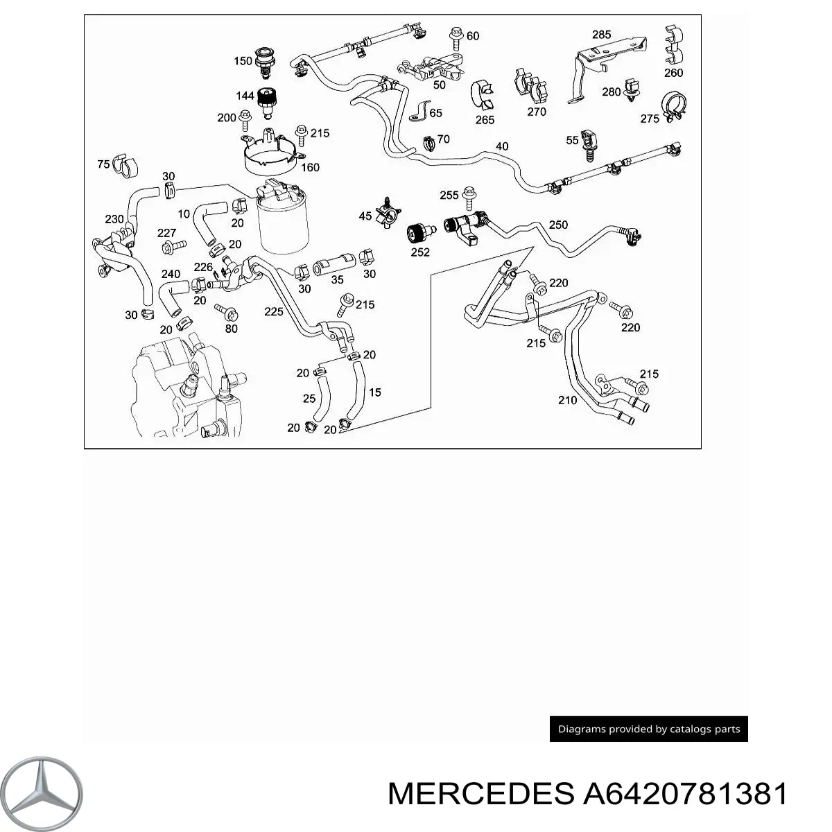 A6420781381 Mercedes Mangueira universal de combustível