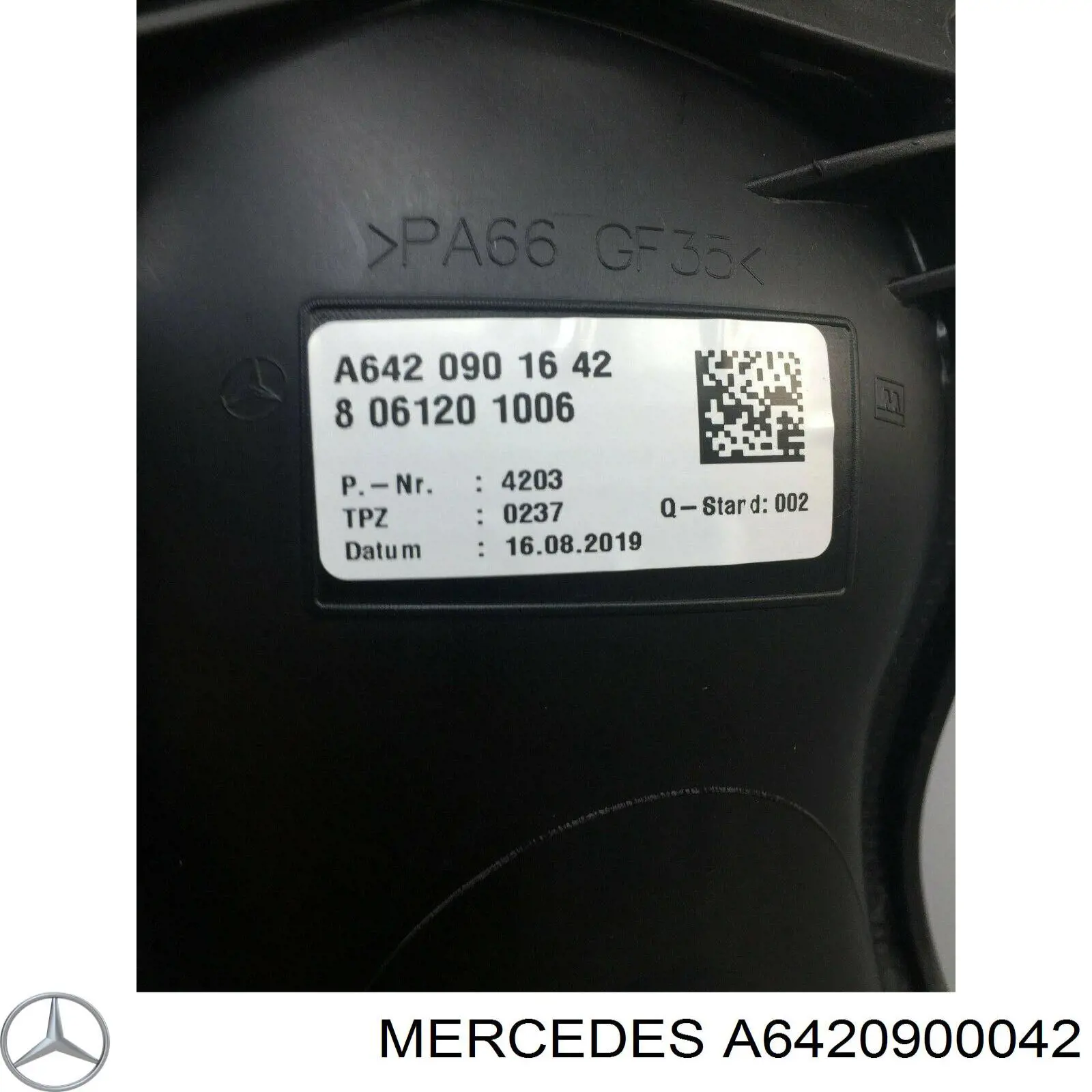 Compre A6420900042 Mercedes Sensor de fluxo (consumo) de ar, medidor de consumo M.A.F. - (Mass Airflow)