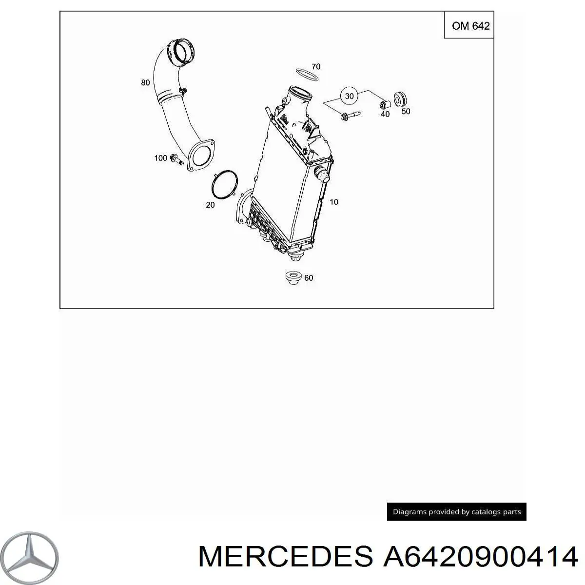 A6420900414 Mercedes Radiador de intercooler