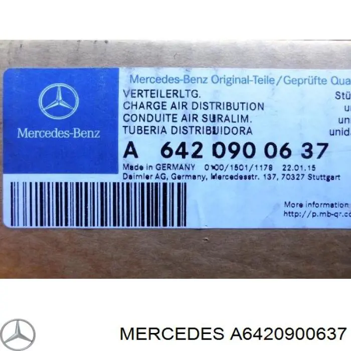 Tubo coletor direito de admissão Mercedes A6420900637 preço, a partir de 228,14 USD