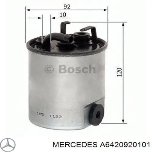 Compre A6420920101 Mercedes Filtro de combustível