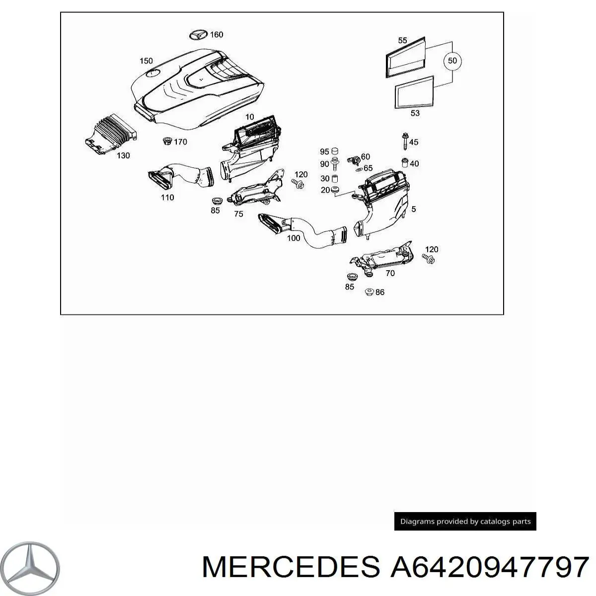 Cano derivado de ar, entrada de filtro de ar Mercedes A6420947797 preço, a partir de 112,06 USD