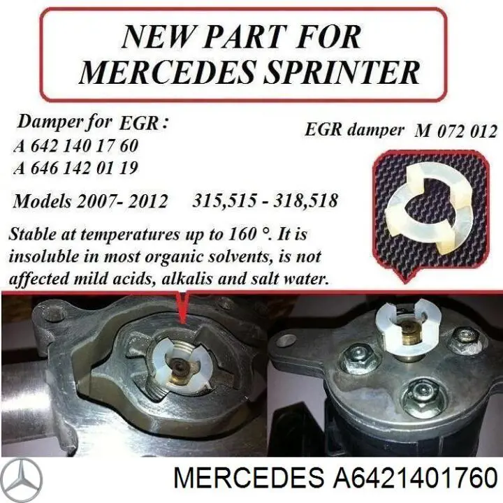 Válvula EGR de recirculação dos gases Mercedes A6421401760 preço, a partir de 234,01 USD