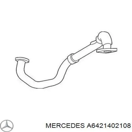 A6421402108 Mercedes Cano derivado do sistema de recirculação dos gases de escape EGR