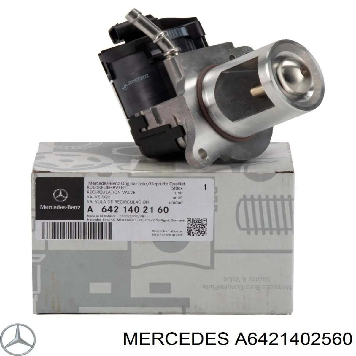 A6421402560 Mercedes Válvula EGR de recirculação dos gases