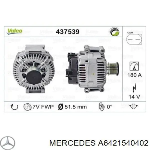 Gerador Mercedes A6421540402 preço, a partir de 226,44 USD