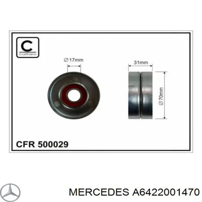 A6422001470 Mercedes Reguladora de tensão da correia de transmissão