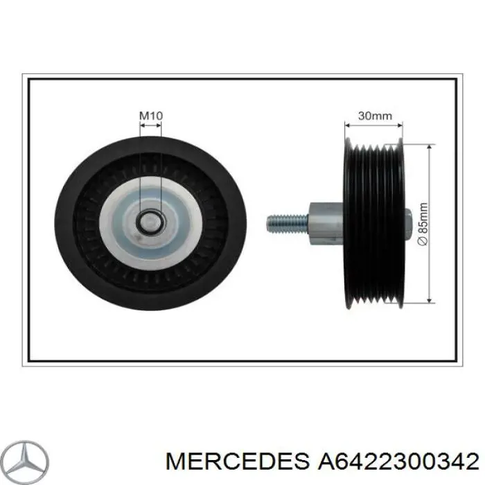 Rolo parasita da correia de transmissão Mercedes A6422300342 preço, a partir de 65,88 USD
