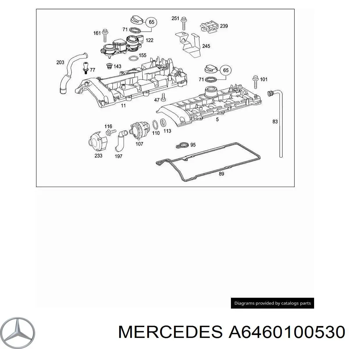 Tampa de válvulas Mercedes A6460101630 preço, a partir de 362,41 USD