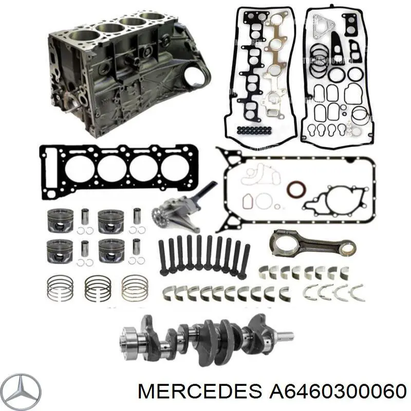 A6460300060 Mercedes Folhas inseridas de cambota de biela, kit, padrão (STD)