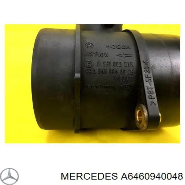 A6460940048 Mercedes Sensor de fluxo (consumo) de ar, medidor de consumo M.A.F. - (Mass Airflow)