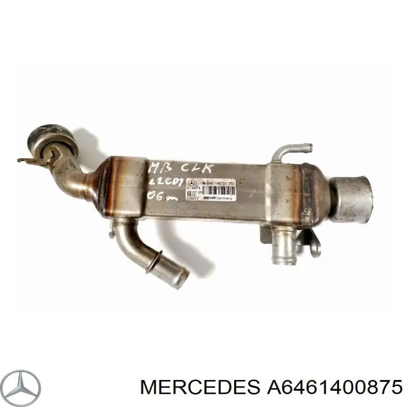 A6461400875 Mercedes Radiador do sistema EGR de recirculação dos gases de escape
