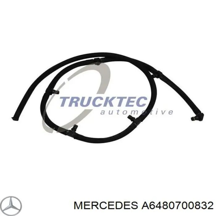 A6480700832 Mercedes Tubo de combustível, inverso desde os injetores