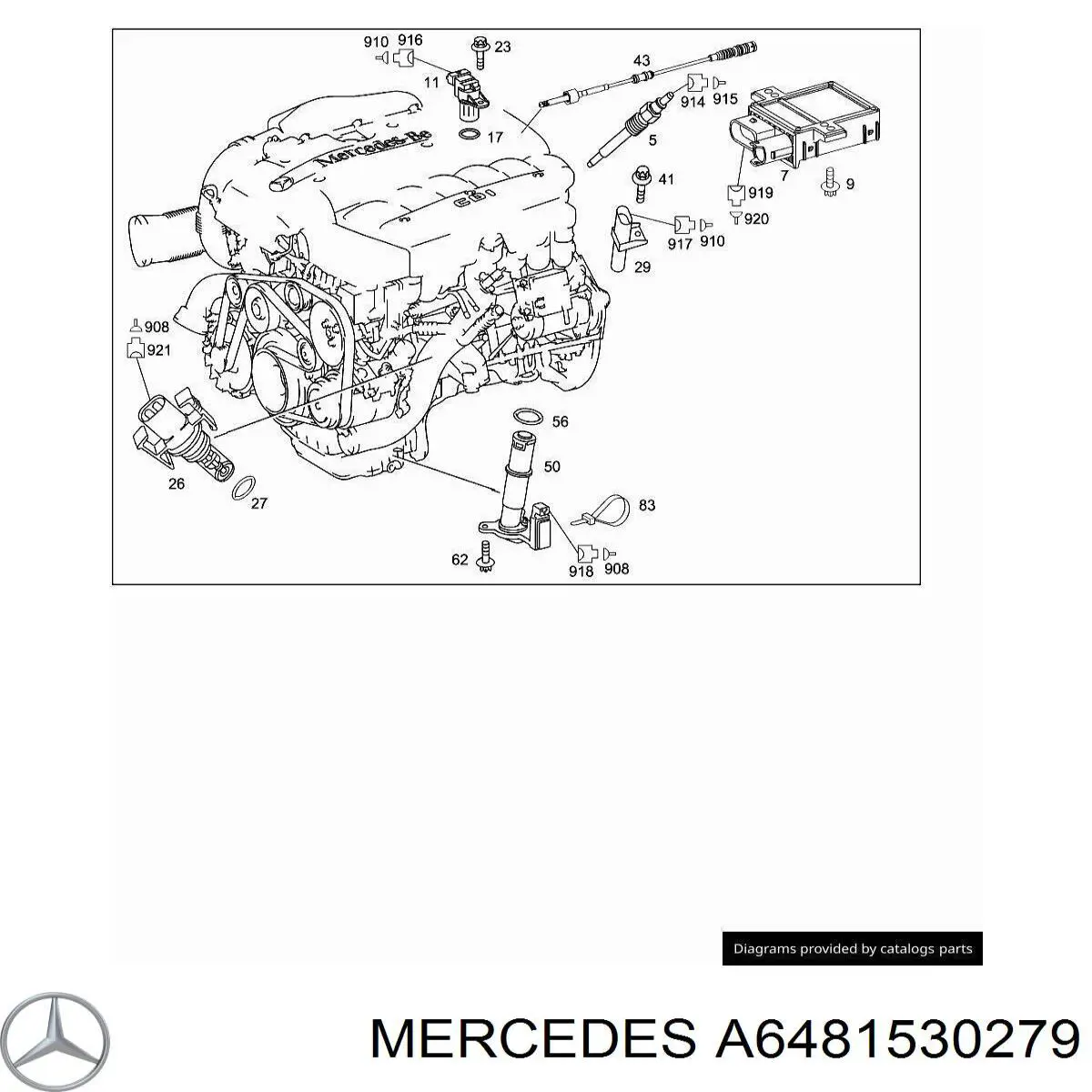Relê das velas de incandescência A6481530279 Mercedes