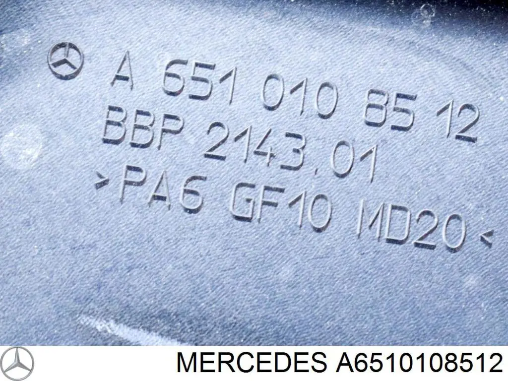 A6510108512 Mercedes Tampa de motor decorativa