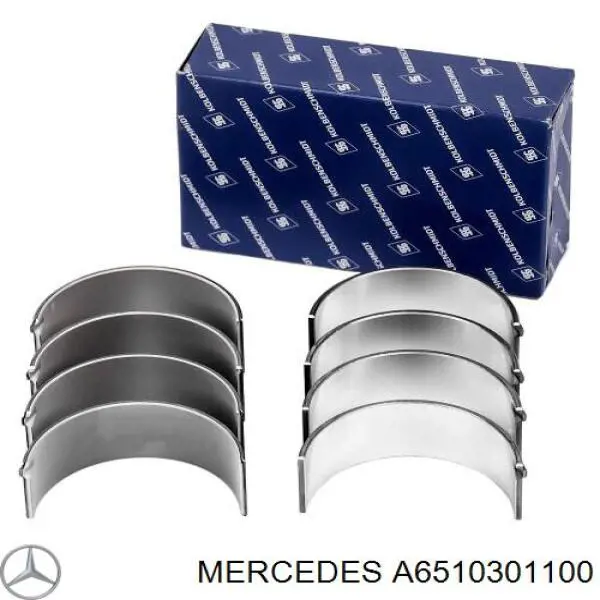 A6510301100 Mercedes Folhas inseridas de cambota de biela, kit, padrão (STD)