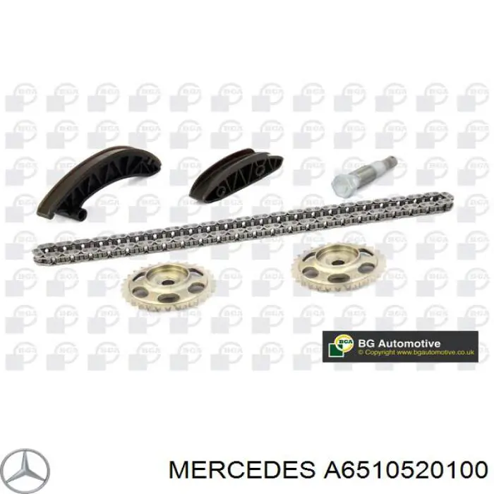 A6510520100 Mercedes Amortecedor de cadeia do mecanismo de distribuição de gás, direito