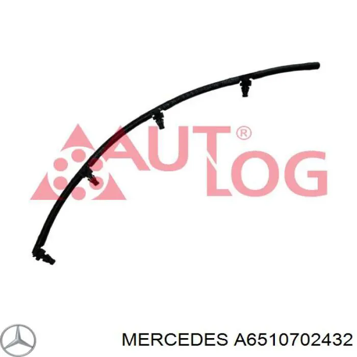 Tubo de combustível, inverso desde os injetores Mercedes A6510702432 preço, a partir de 34,76 USD