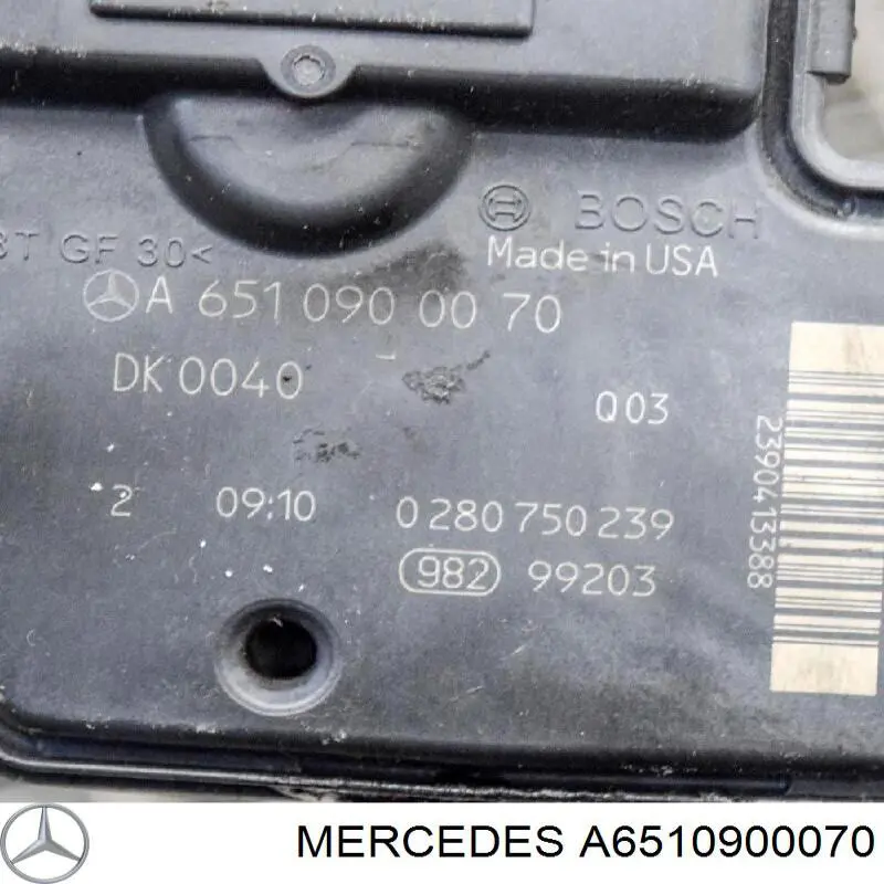 A6510900070 Mercedes Válvula de borboleta montada
