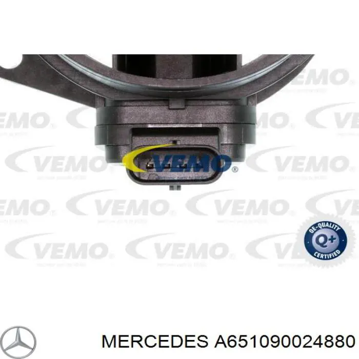 A651090024880 Mercedes Sensor de fluxo (consumo) de ar, medidor de consumo M.A.F. - (Mass Airflow)