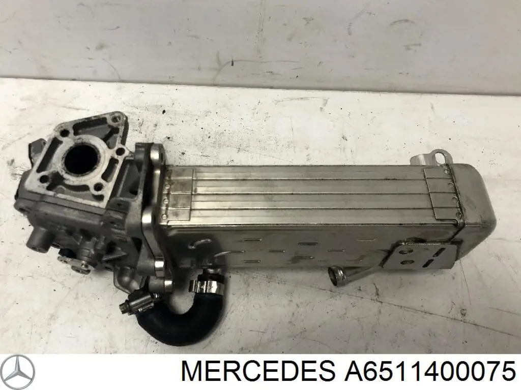 Radiador do sistema EGR de recirculação dos gases de escape A6511400075 Mercedes