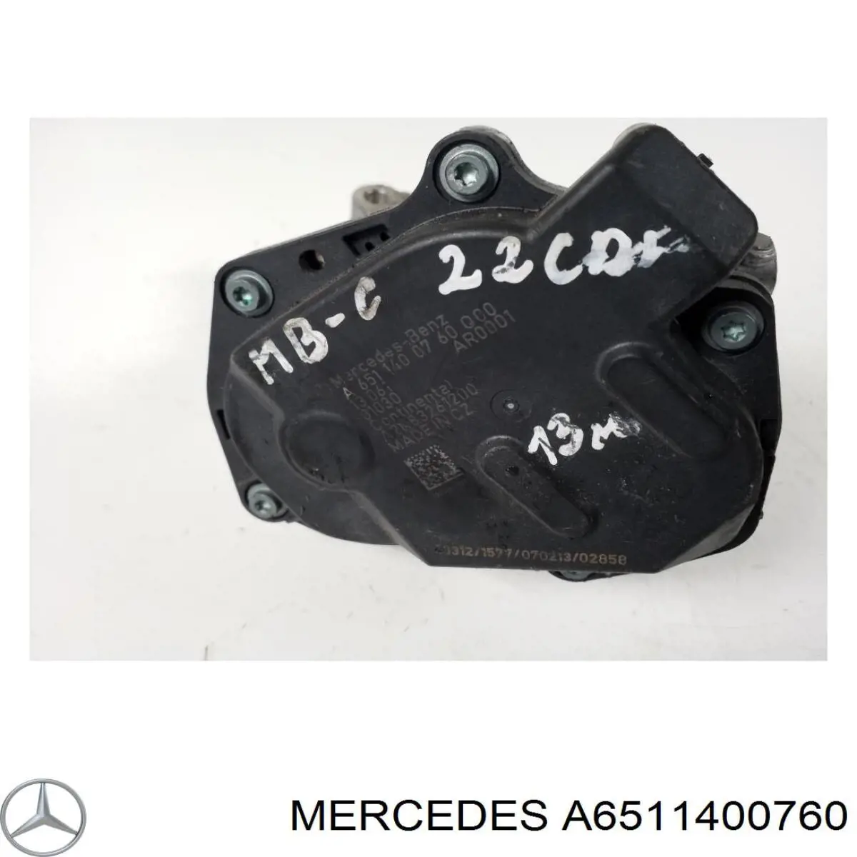 A6511400760 Mercedes Válvula EGR de recirculação dos gases