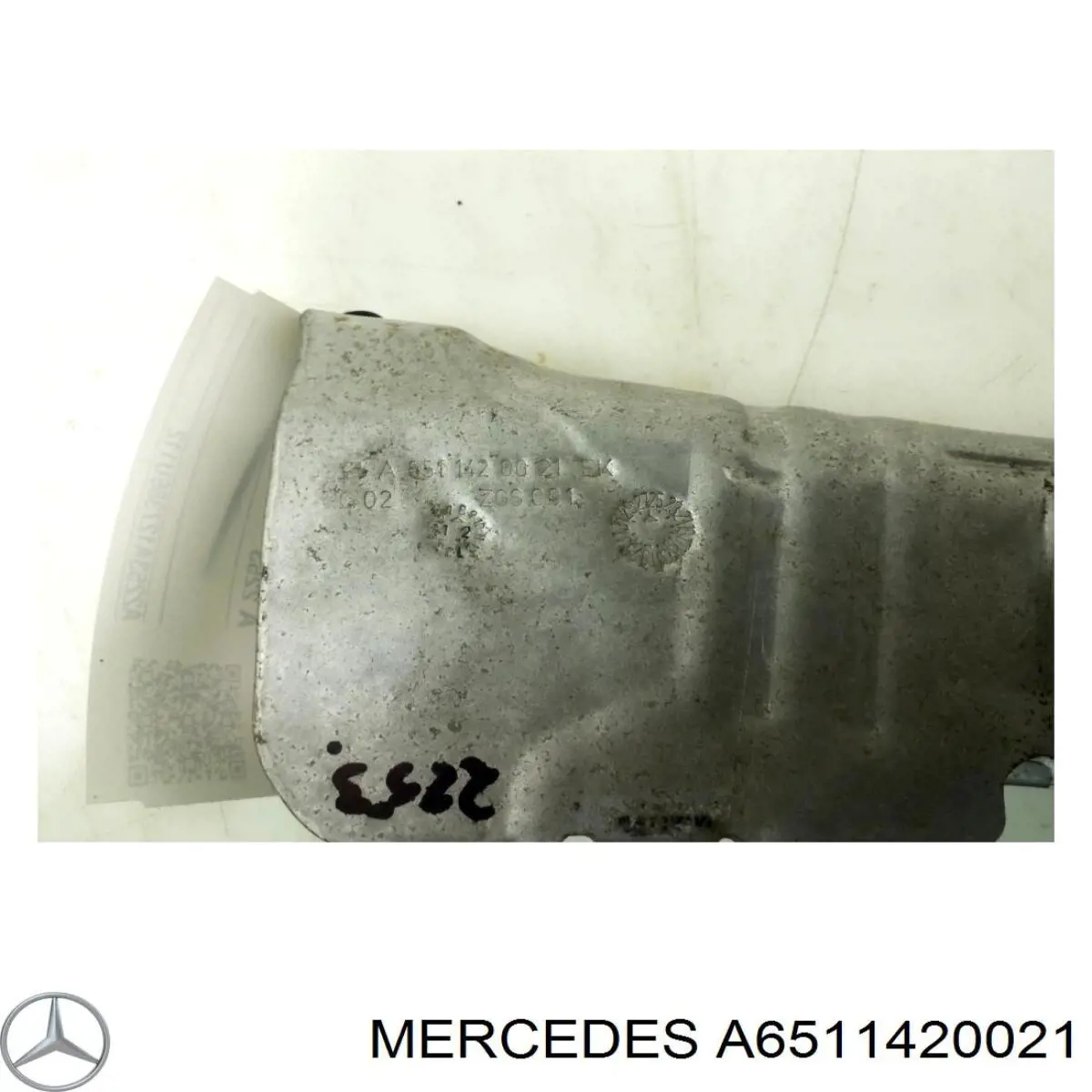 Compre A6511420021 Mercedes Proteção (tela térmica) de tubo coletor de escape