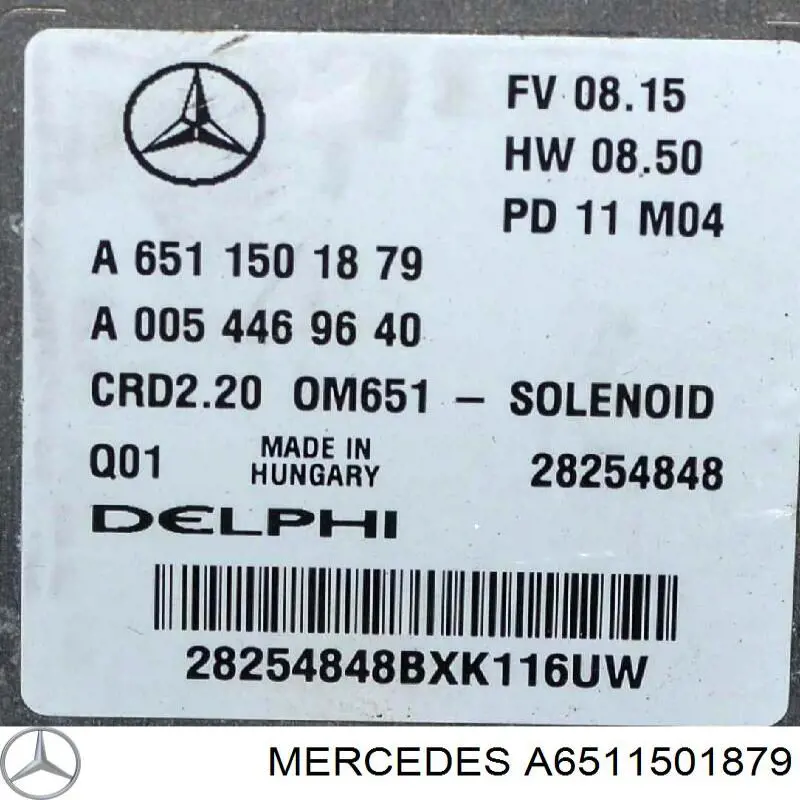 A6511501879 Mercedes Módulo de direção (Centralina eletrônica) de motor
