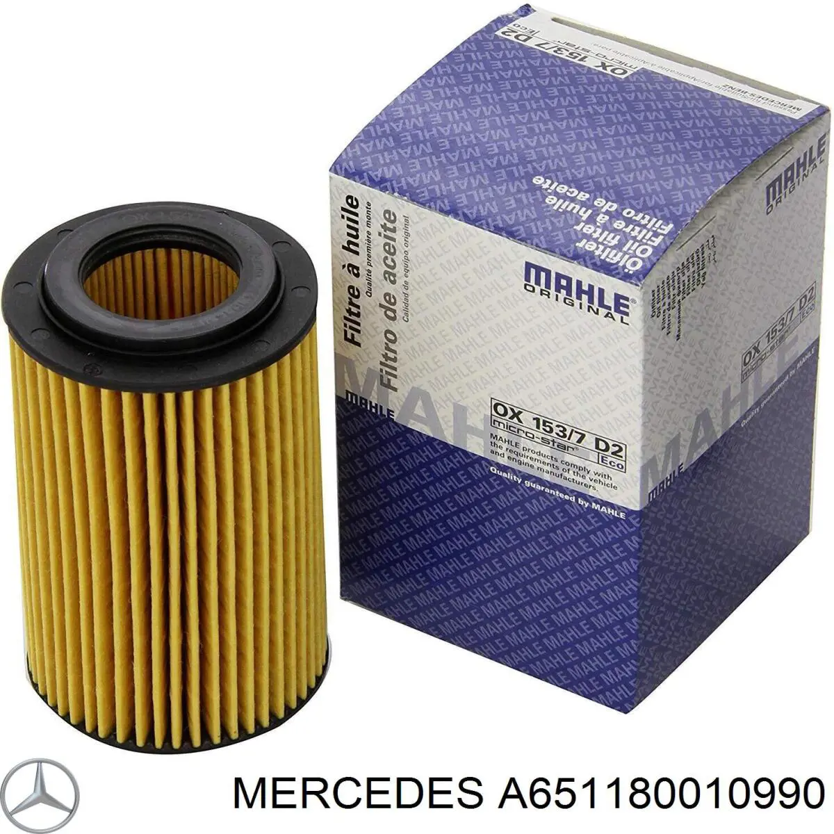 A651180010990 Mercedes Filtro de óleo