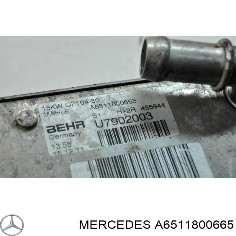 A6511800665 Mercedes Radiador de óleo